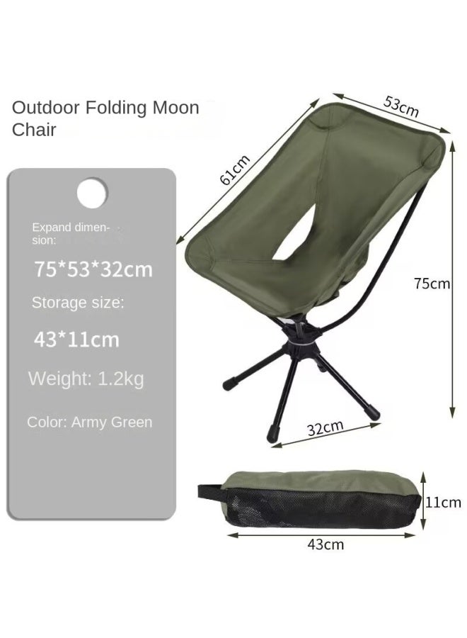 عام كرسي التخييم الخارجي الدوار 360 درجة كرسي قابل للطي من سبائك الألومنيوم كرسي صيد مريح كرسي تخييم كرسي ترفيه - Image 1